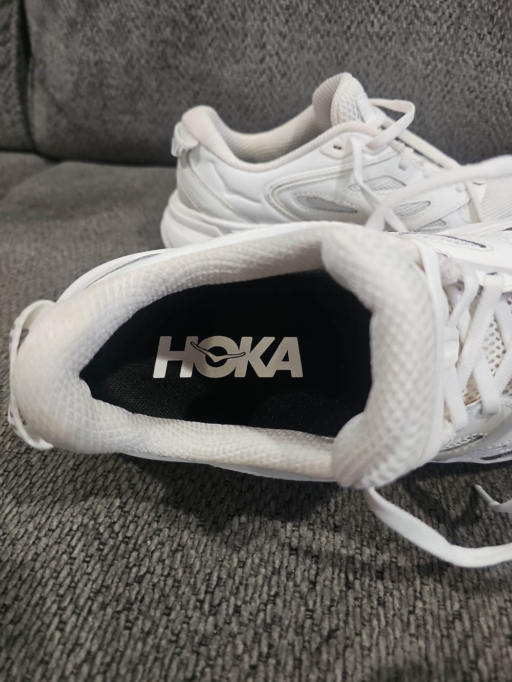 HOKA Women’s White Athletic Running Shoes